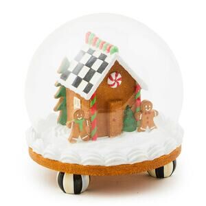 NEW Mackenzie-Childs Courtly Check Bake Shop Gingerbread House Cloche